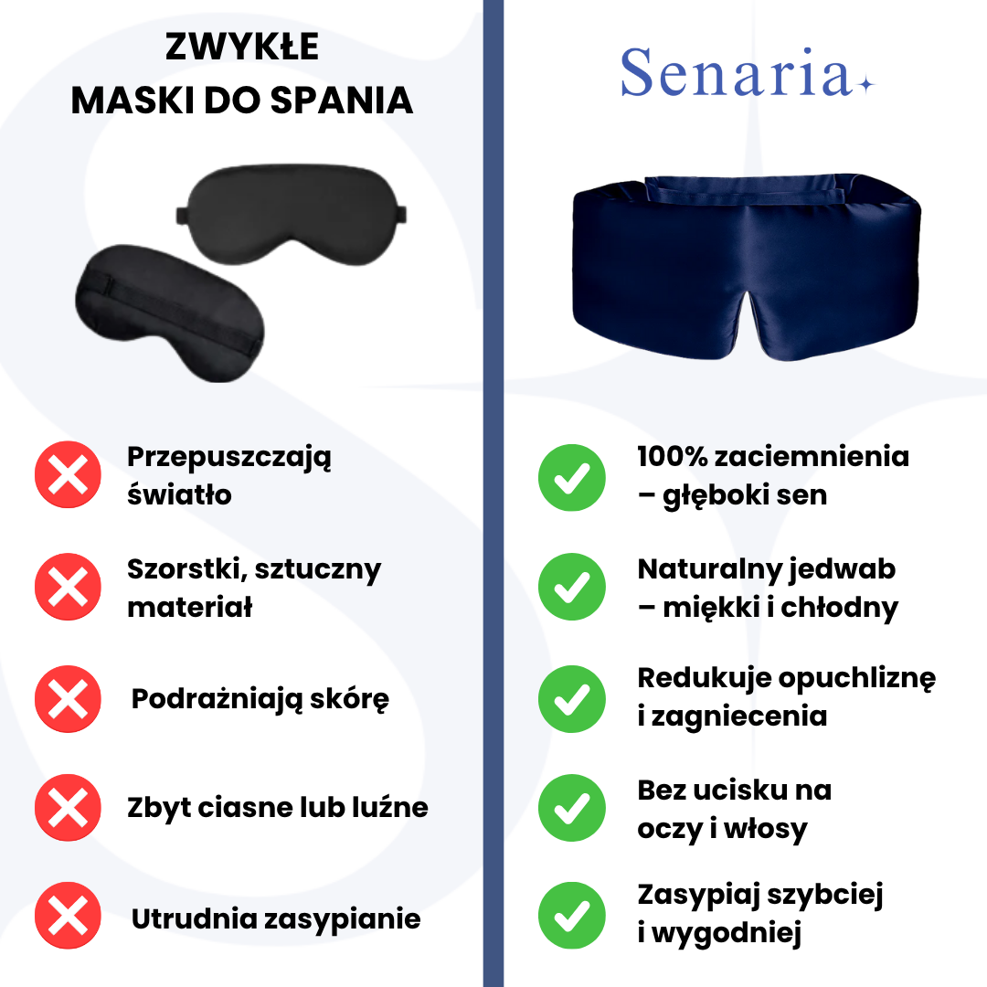 SenLuxe - Satynowa Opaska do snu