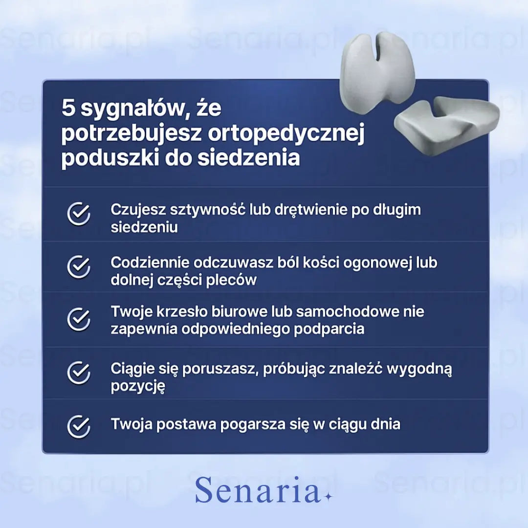 OrtoRest - Poduszka Ergonomiczna do Siedzenia Senaria