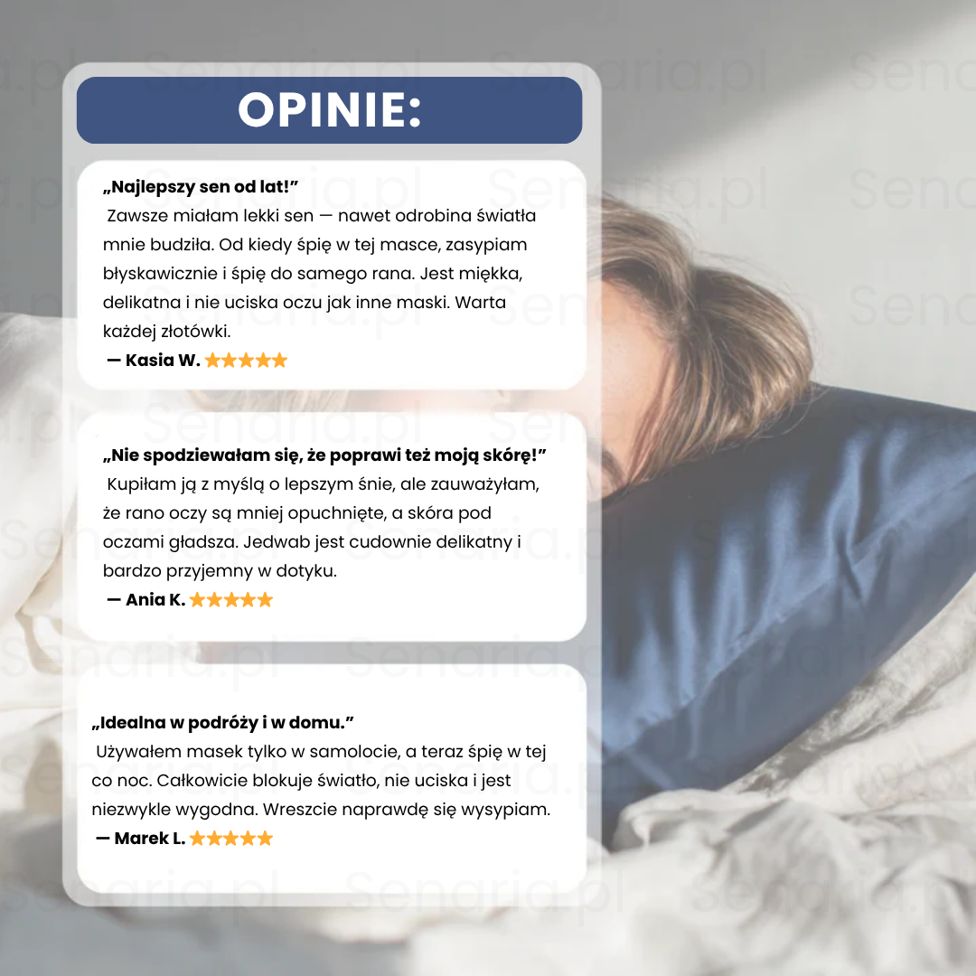 SenLuxe - Satynowa Opaska do snu