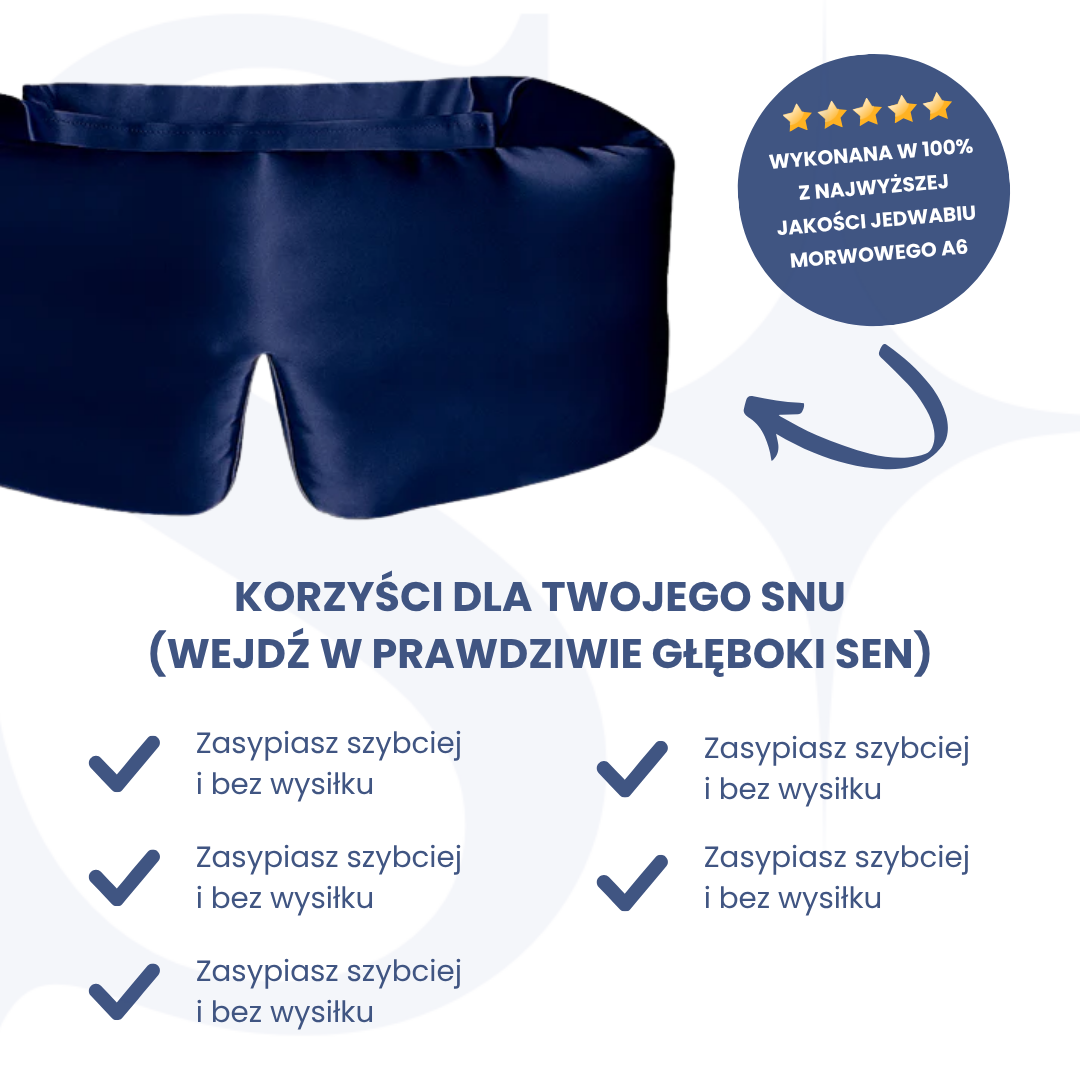 SenLuxe - Satynowa Opaska do snu