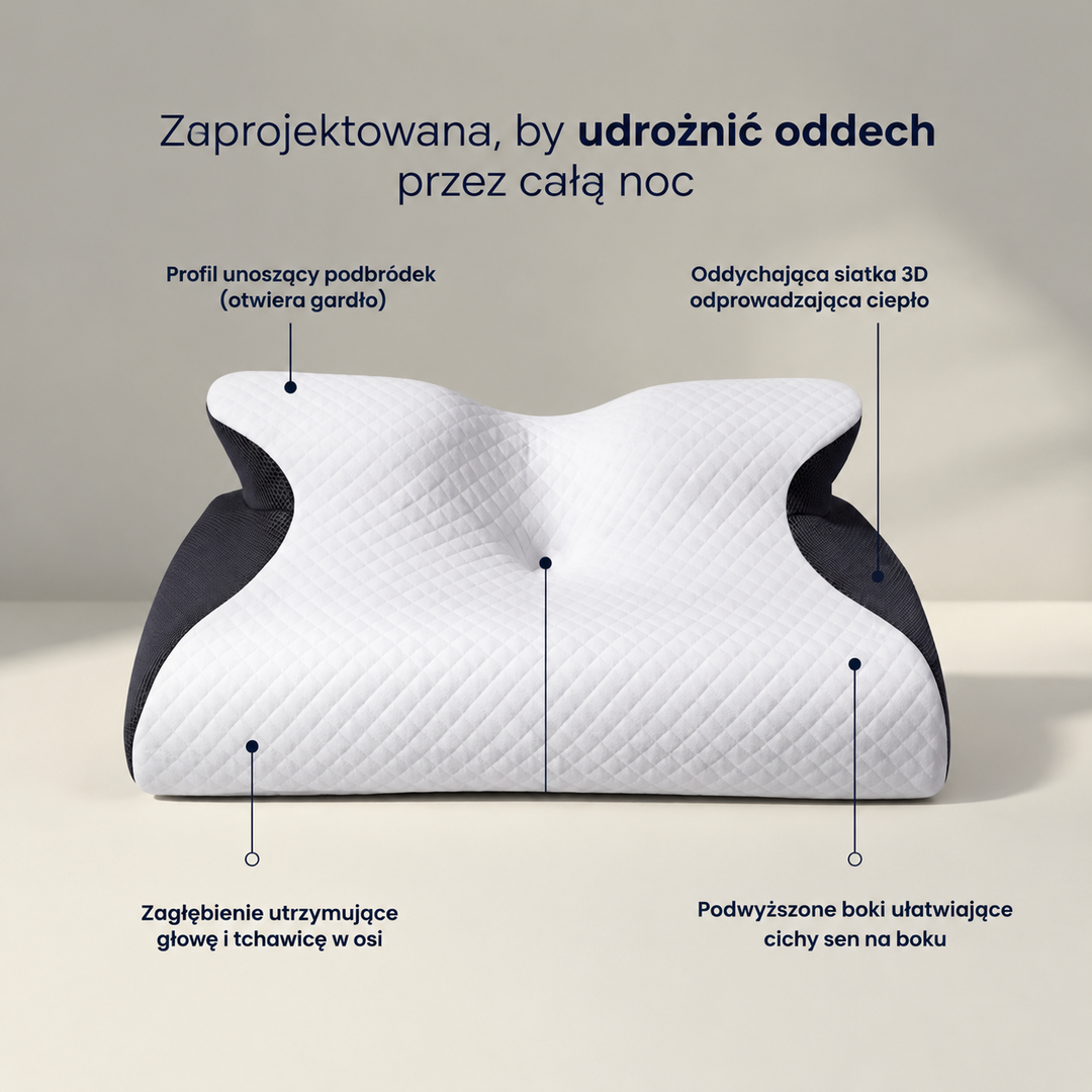 Poduszka OrtoSen 2.0 – Cicha Noc bez Chrapania - grafika 3