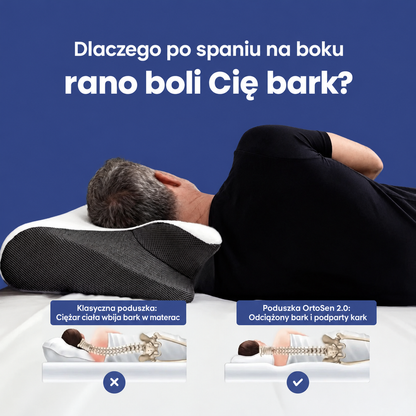 Dlaczego po spaniu na boku rano boli Cię bark - porównanie ze zwykłą poduszką