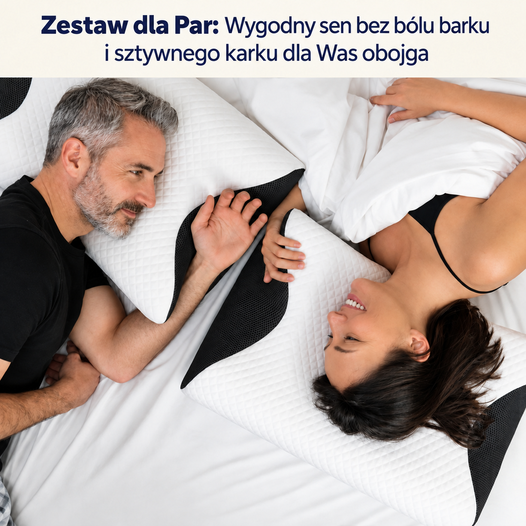 Zestaw dla Par OrtoSen 2.0: wygodny sen bez bólu barku i sztywnego karku dla Was obojga